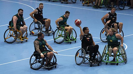 Invictus Games 2023 Rollstuhl Basketball Australia vs. Team Unconquerid 1