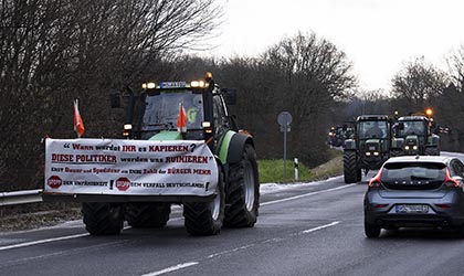 Bauernprotest am Niederrhein
