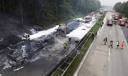 LKW Unfall auf der A40 bei Straelen