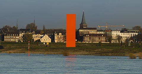 Flusslandschaften:  Rheinorange Duisburg-Ruhrort / Rheinufer