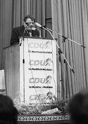 Kanzlerkandidat der CDU/CSU Franz Josef Strau&szlig; in Wesel