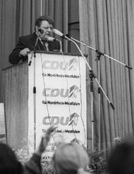 Kanzlerkandidat der CDU/CSU Franz Josef Strau&szlig; in Wesel