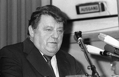 Kanzlerkandidat der CDU/CSU Franz Josef Strau&szlig; in Wesel