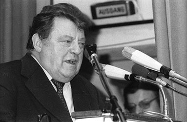 Kanzlerkandidat der CDU/CSU Franz Josef Strau&szlig; in Wesel